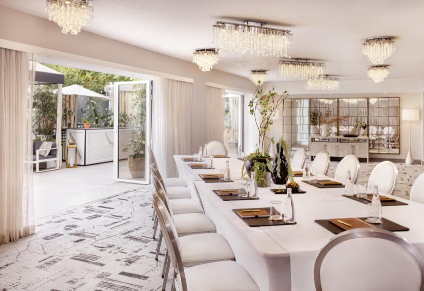 Stylish meeting room with natural light