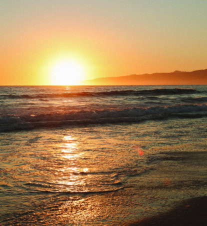 Beach at sunset