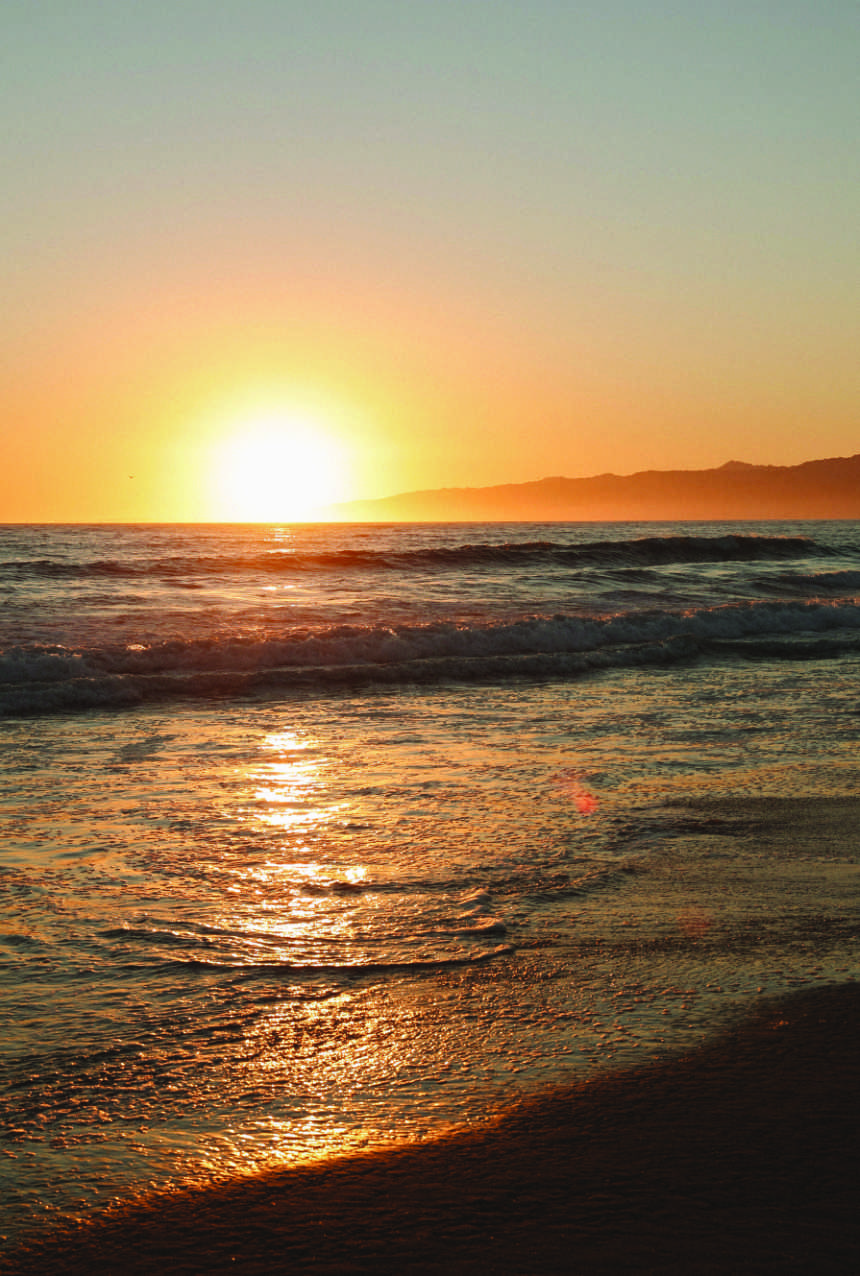 Beach at sunset